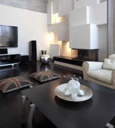 Фото интерьера каминной дома в стиле минимализм