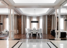 Фото интерьера столовой небольшого дома в современном стиле