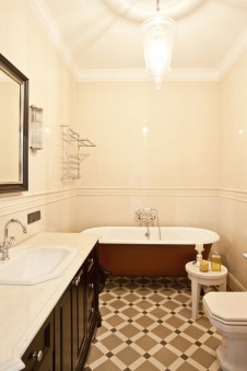 Фото интерьера ванной квартиры в стиле фьюжн