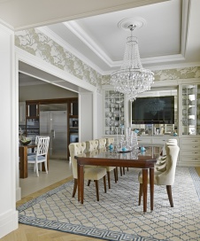 Фото интерьера столовой квартиры в стиле неоклассика