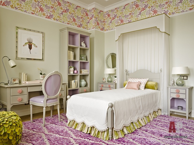 Фото интерьера детской квартиры в стиле неоклассика