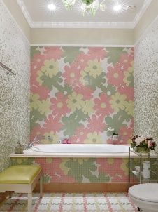 Фото интерьера ванной квартиры в стиле неоклассика