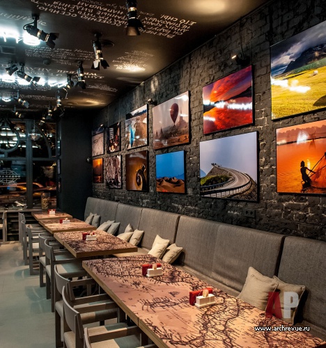 Фото интерьера зала ресторана бара в современном стиле