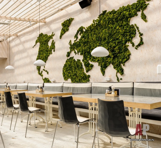 Фото интерьера зоны отдыха бара в современном стиле