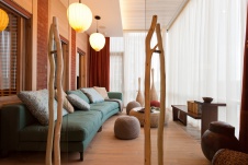 Фото интерьера зоны отдыха квартиры в эко стиле