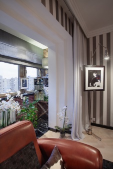 Фото интерьера лоджии квартиры в стиле фьюжн