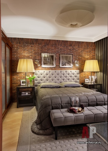 Фото интерьера спальни квартиры в американском стиле