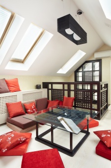 Фото интерьера зоны отдыха небольшого дома в современном стиле