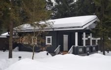 Фото фасада небольшого дома в стиле кантри