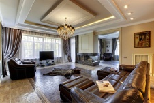 Фото интерьера гостиной дома в современном стиле