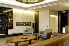 Фото интерьера гостиной квартиры в эко стиле