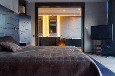 Фото интерьера спальни квартиры в эко стиле