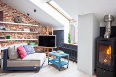 Фото интерьера зоны отдыха небольшой квартиры в современном стиле