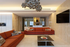 Фото интерьера зоны отдыха квартиры в современном стиле