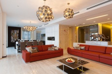 Фото интерьера гостиной квартиры в современном стиле