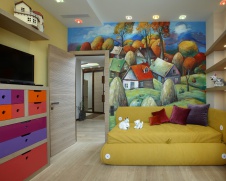 Фото интерьера детской квартиры в эко стиле