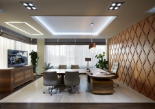 Фото интерьера кабинета офиса в современном стиле