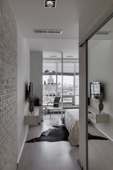 Фото интерьера спальни квартиры в стиле минимализм