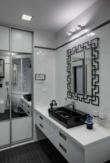 Фото интерьера санузла квартиры в стиле минимализм