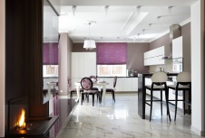 Фото интерьера столовой небольшого дома в стиле фьюжн