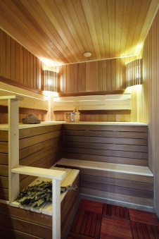 Фото интерьера сауны небольшого дома в стиле фьюжн