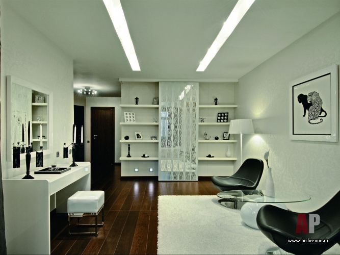 Фото интерьера спальни квартиры в современном стиле