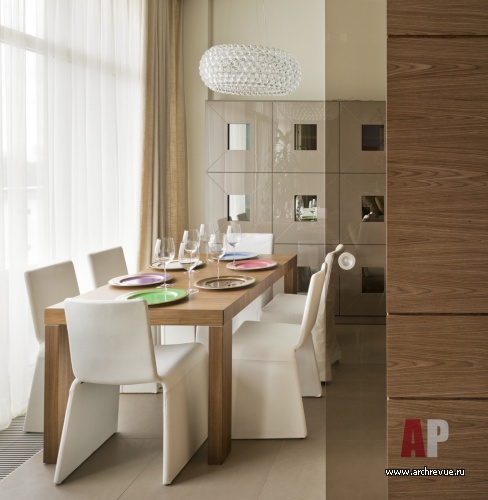 Фото интерьера столовой квартиры в современном стиле
