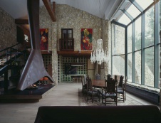 Фото интерьера гостиной гостевого дома в нормандском стиле