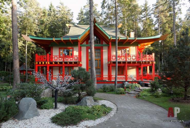 Фото фасада гостевого дома в японском стиле
