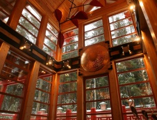 Фото интерьера каминной гостевого дома в японском стиле