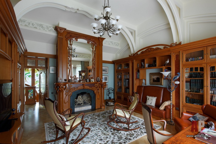 Фото интерьера кабинета дома в стиле модерн