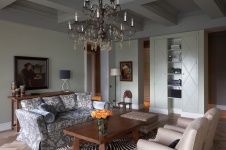 Фото интерьера гостиной квартиры в стиле фьюжн