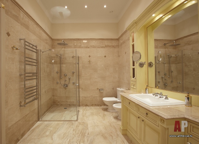 Фото интерьера санузла пентхауса в классике 