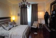 Фото интерьера спальни в современном классическом стиле 