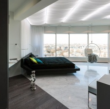 Фото интерьера спальни квартиры в стиле минимализм