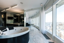 Фото интерьера ванной комнаты квартиры в стиле минимализм