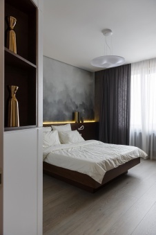 Фото интерьера спальни квартиры в эко стиле
