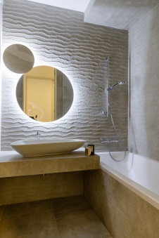 Фото интерьера санузла квартиры в эко стиле