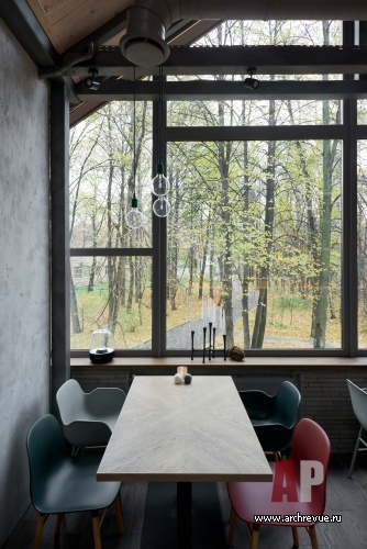Фото интерьера зала ресторана в скандинавском стиле