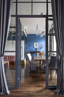 Фото интерьера столовой квартиры в стиле фьюжн