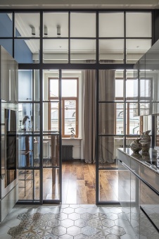 Фото интерьера кухни квартиры в стиле фьюжн