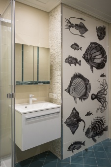 Фото интерьера санузла квартиры в стиле фьюжн