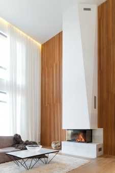 Фото интерьера каминной дома в стиле минимализм