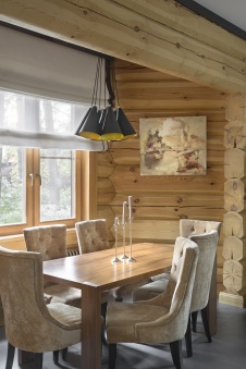 Фото интерьера столовой дома в современном стиле