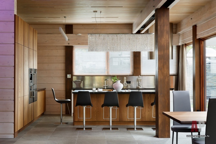 Фото интерьера кухни дома в современном стиле