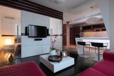 Фото интерьера гостиной квартиры в современном стиле