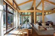 Фото интерьера гостиной дома в эко-стиле