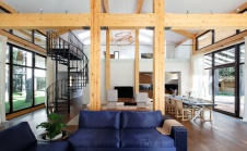 Фото интерьера столовой дома в эко-стиле