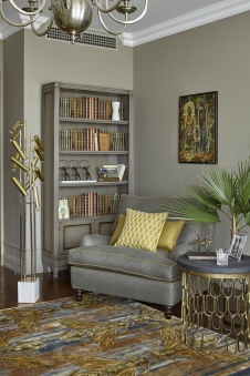 Фото интерьера гостиной квартиры в стиле неоклассика