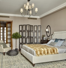 Фото интерьера спальни квартиры в стиле неоклассика